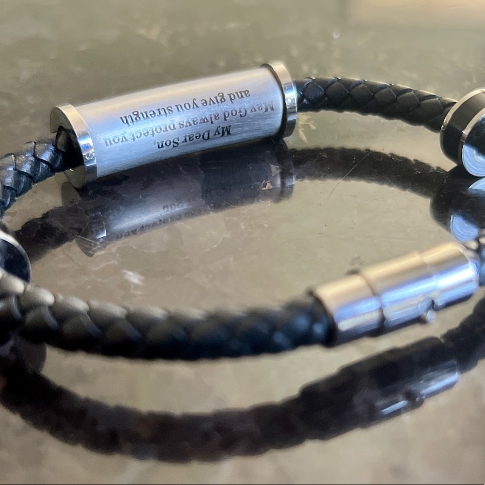 The Bradford Exchange Protection & Strength For My Son Bracelet 9 Inches